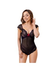 LIVCO CORSETTI FASHION EVELYN LC 20243 BODY CON ADORNOS DE ENCAJE Y TRANPARENCIAS NEGRO S M
