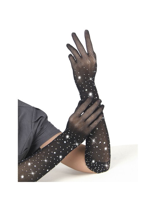 SUBBLIME 957469 GUANTES TRANSPARENTES CON BRILLO NEGRO S M