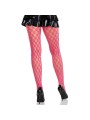 LEG AVENUE MALLAS DE ENCAJE CON OJALES ROSA NEON