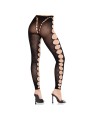 LEG AVENUE MEDIAS OPACAS SIN COSTURAS CON CORTE EN LOS PIES NEGRO
