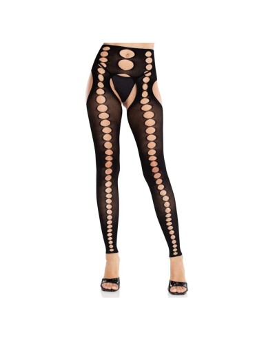 LEG AVENUE MEDIAS OPACAS SIN TIRANTES Y COSTURAS NEGRO