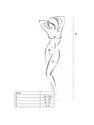 PASSION WOMAN BS014 BODYSTOCKING ROJO TALLA UNICA