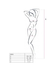 PASSION WOMAN BS016 BODYSTOCKING BLANCO TALLA UNICA