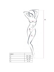 PASSION WOMAN BS019 BODYSTOCKING BLANCO TALLA UNICA