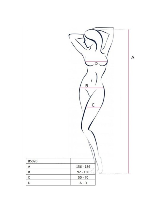 PASSION WOMAN BS020 BODYSTOCKING NEGRO TALLA UNICA