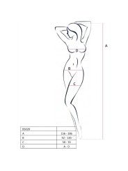 PASSION WOMAN BS020 BODYSTOCKING BLANCO TALLA UNICA