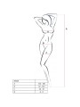 PASSION WOMAN BS020 BODYSTOCKING BLANCO TALLA UNICA