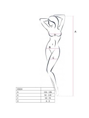 PASSION WOMAN BS024 BODYSTOCKING NEGRO TALLA UNICA