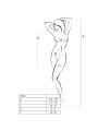 PASSION WOMAN BS025 BODYSTOCKING ESTILO VESTIDO NEGRO TALLA UNICA