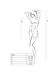 PASSION WOMAN BS025 BODYSTOCKING ESTILO VESTIDO BLANCO TALLA UNICA