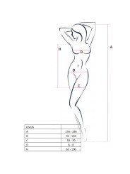 PASSION WOMAN BS026 BODYSTOCKING ESTILO VESTIDO NEGRO TALLA UNICA