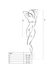 PASSION WOMAN BS027 BODYSTOCKING ESTILO VESTIDO NEGRO TALLA UNICA