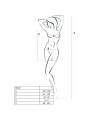 PASSION WOMAN BS027 BODYSTOCKING ESTILO VESTIDO NEGRO TALLA UNICA