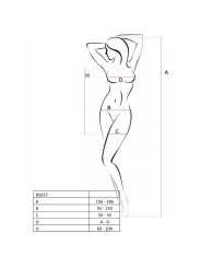 PASSION WOMAN BS027 BODYSTOCKING ESTILO VESTIDO BLANCO TALLA UNICA