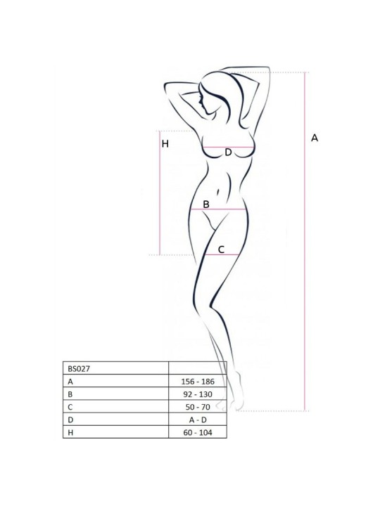 PASSION WOMAN BS027 BODYSTOCKING ESTILO VESTIDO BLANCO TALLA UNICA