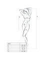 PASSION WOMAN BS027 BODYSTOCKING ESTILO VESTIDO ROJO TALLA UNICA