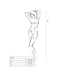 PASSION WOMAN BS031 BODYSTOCKING NEGRO TALLA UNICA
