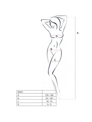 PASSION WOMAN BS031 BODYSTOCKING BLANCO TALLA UNICA