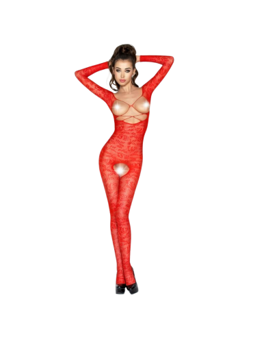 PASSION WOMAN BS031 BODYSTOCKING ROJO TALLA UNICA