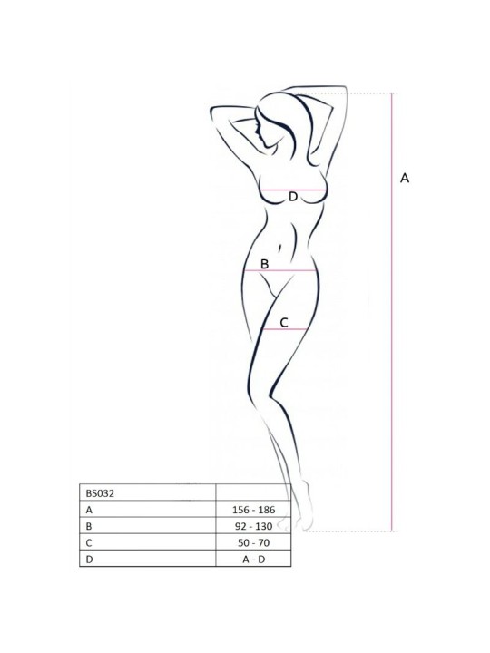 PASSION WOMAN BS032 BODYSTOCKING ROJO TALLA UNICA