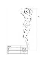 PASSION WOMAN BS034 BODYSTOCKING BLANCO TALLA UNICA