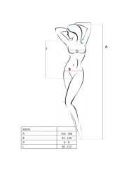 PASSION WOMAN BS035 BODYSTOCKING BLANCO TALLA UNICA