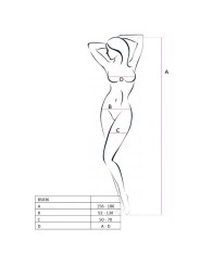 PASSION WOMAN BS036 BODYSTOCKING BLANCO TALLA UNICA