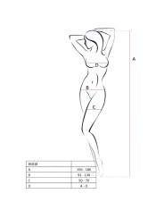 PASSION WOMAN BS038 BODYSTOCKING BLANCO TALLA UNICA