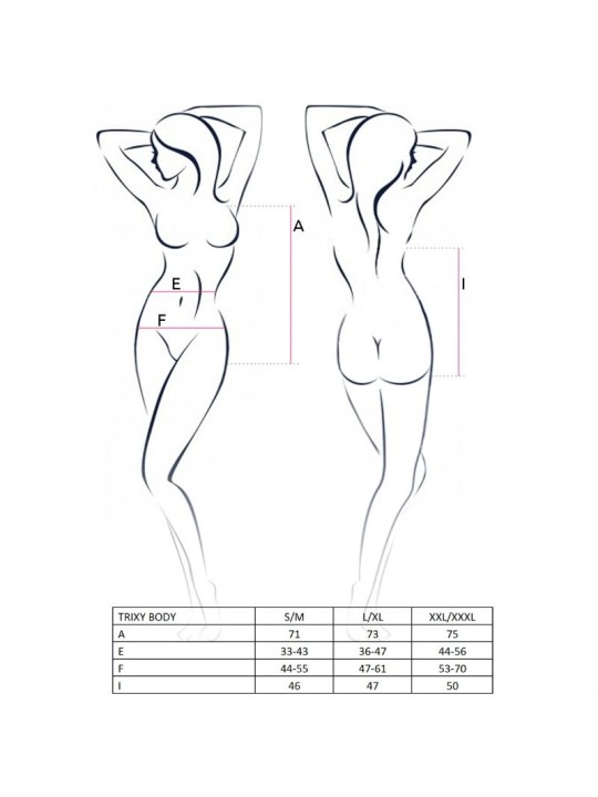 PASSION WOMAN TRIXY TEDDY NEGRO TALLA L XL