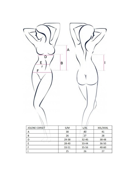 PASSION WOMAN JOLENE CORSET NEGRO TALLA L XL