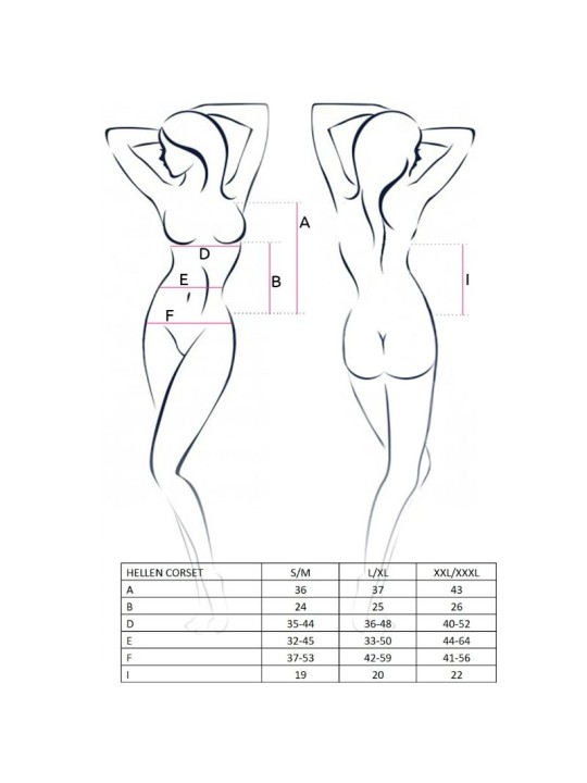 PASSION WOMAN HELLEN CORSET NEGRO TALLA S M