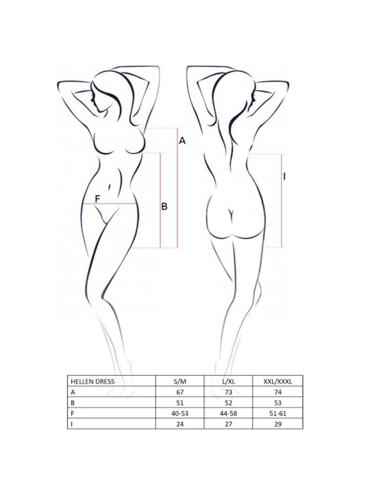 PASSION WOMAN HELLEN VESTIDO Y TANGA TALLA L XL