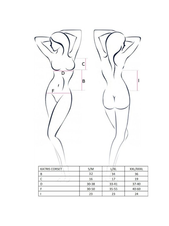 PASSION WOMAN KATRISS CORSET NEGRO TALLA L XL