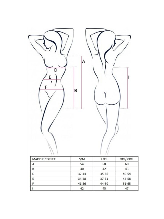 PASSION WOMAN MADDIE CORSET NEGRO TALLA L XL