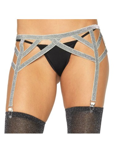 LEG AVENUE LIGUERO LUREX PLATEADO TALLA UNICA