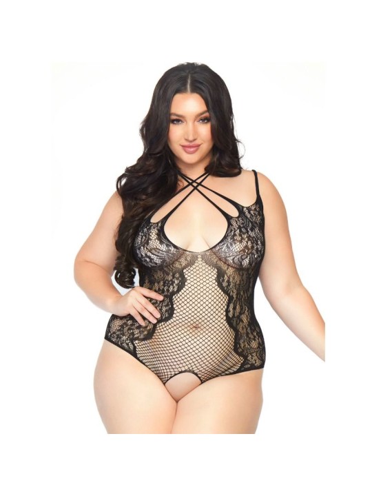 LEG AVENUE TEDDY CON ABERTURA 1X 2X