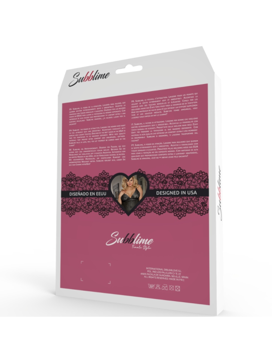 SUBBLIME SET DRESS TOP Y TANGA NEGRO TALLA GRANDE