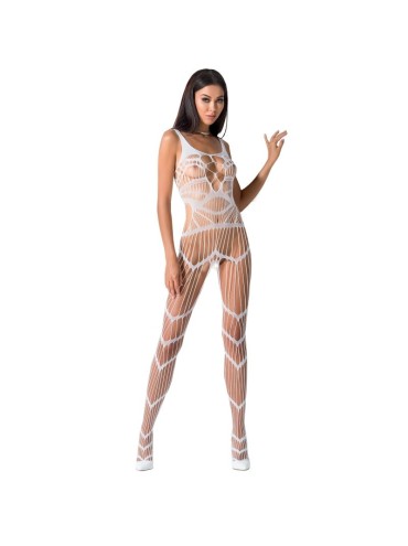 PASSION WOMAN BS058 BODYSTOCKING BLANCO TALLA UNICA