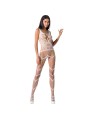 PASSION WOMAN BS058 BODYSTOCKING BLANCO TALLA UNICA