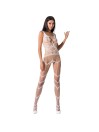 PASSION WOMAN BS058 BODYSTOCKING BLANCO TALLA UNICA