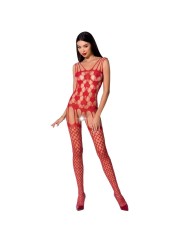 PASSION WOMAN BS067 BODYSTOCKING ROJO TALLA UNICA