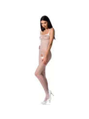 PASSION WOMAN BS071 BODYSTOCKING BLANCO TALLA UNICA