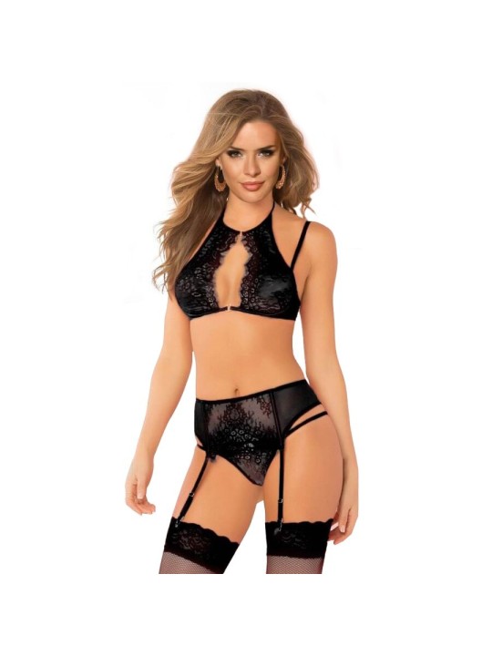 QUEEN LINGERIE SET SUJETADOR LIGUERO Y TANGA TALLA S M