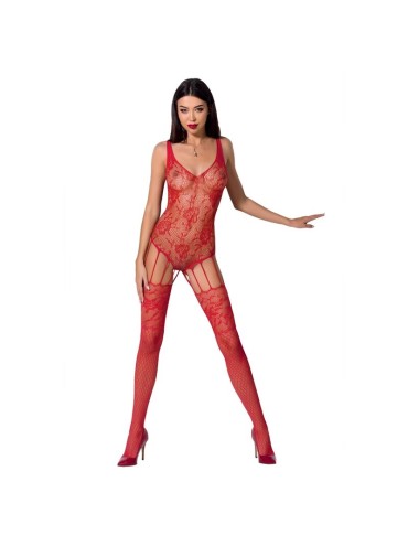 PASSION WOMAN BS074 BODYSTOCKING TALLA UNICA ROJO