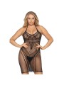 LEG AVENUE MINIVESTIDO DE MULTI RED CON CUELLO HALTER BLANCO