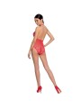 PASSION WOMAN BS087 BODYSTOCKING ROJO TALLA UNICA