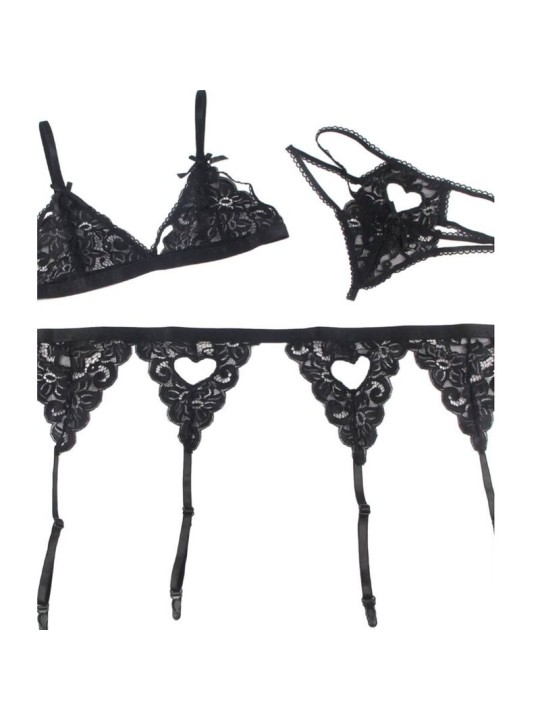 SUBBLIME SET TRES PIEZAS SUJETADOR LIGUERO TANGA L XL