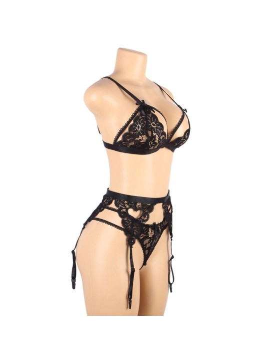 SUBBLIME SET TRES PIEZAS SUJETADOR LIGUERO TANGA L XL