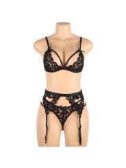 SUBBLIME SET TRES PIEZAS SUJETADOR LIGUERO TANGA L XL