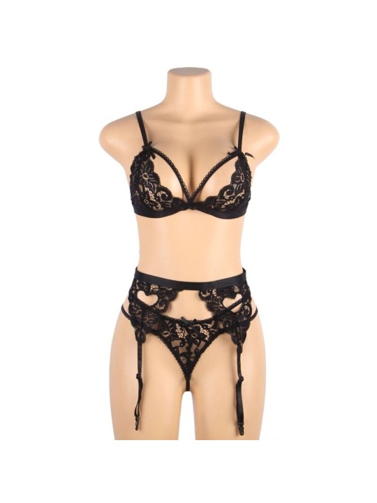 SUBBLIME SET TRES PIEZAS SUJETADOR LIGUERO TANGA L XL